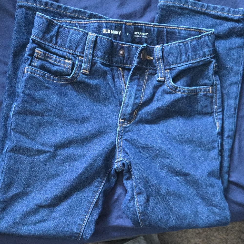 Old Navy Boy's Classic Straight Leg Blue Jeans